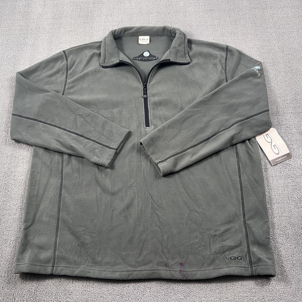 Gameguard Sweater Adult 3X 3XL Green Long Sleeve Micro Fleece Sweatshirt Men's